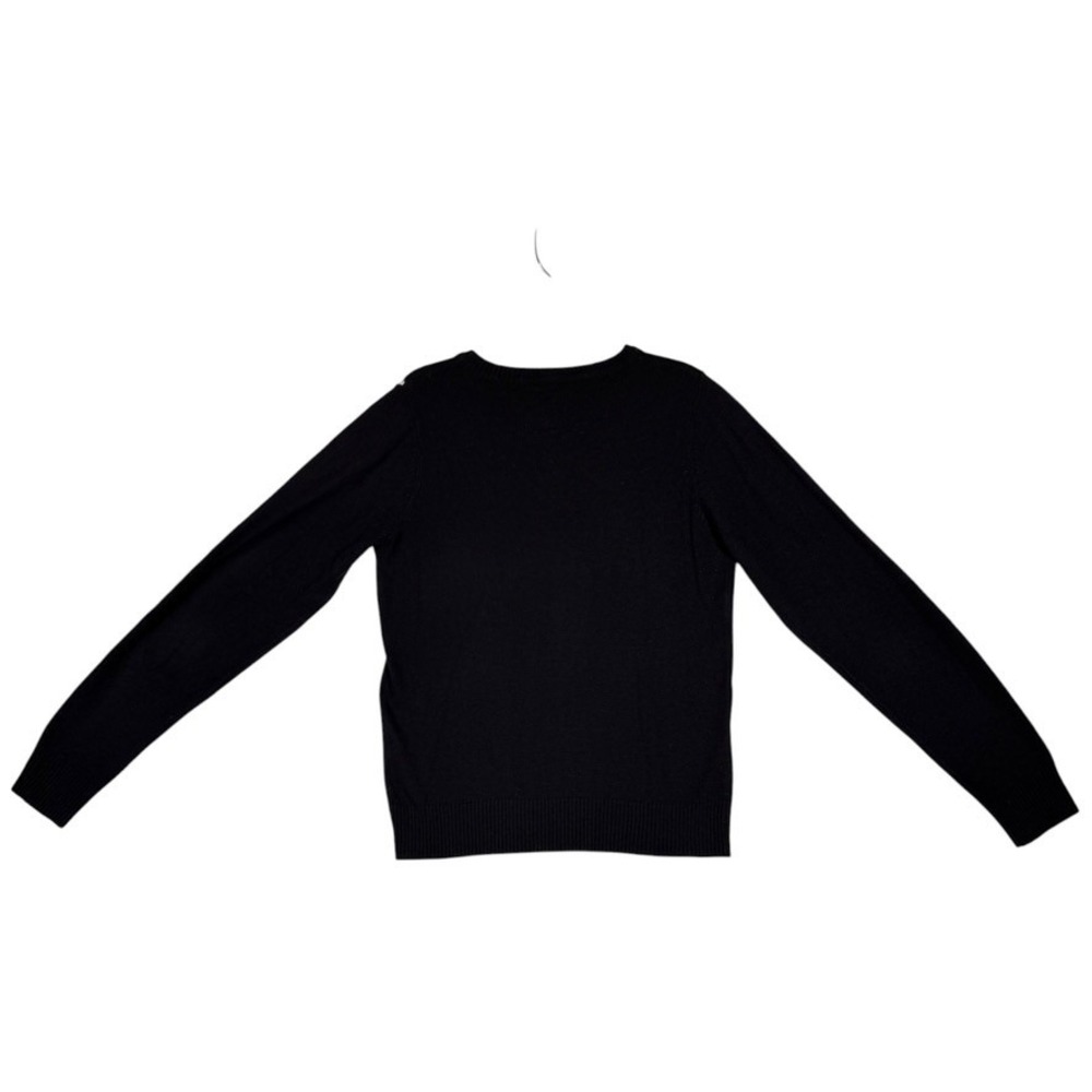 Dangerfield Lightning Bolt Sweater Black Size 8 US 4 XS Angora Blend Goth Punk - Picture 3 of 7